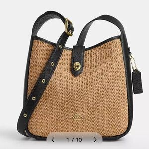 Coach Hadley Black and Tan Crossbody Bag NWOT